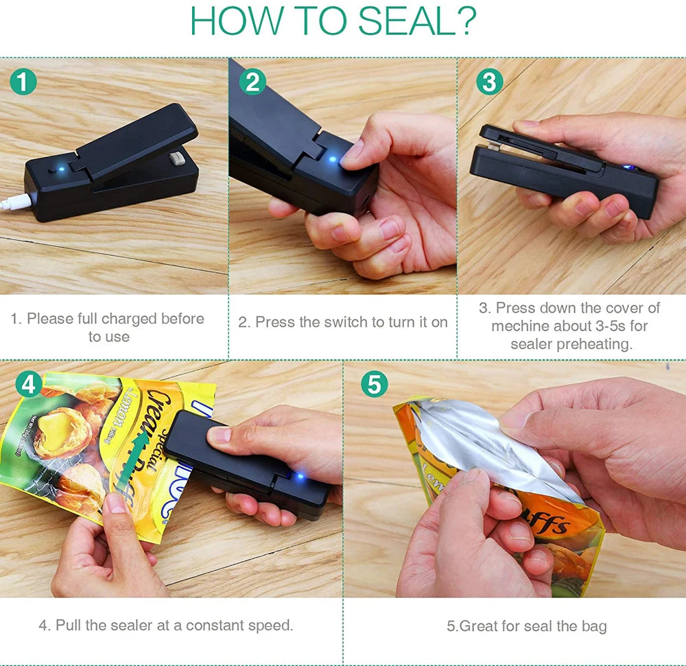 Mini Rechargeable Bag Sealer Cutter
