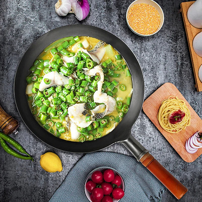 No-Coating Non-Stick Iron Wok