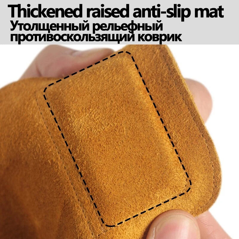 Cowhide Weightlifting Gym Gloves