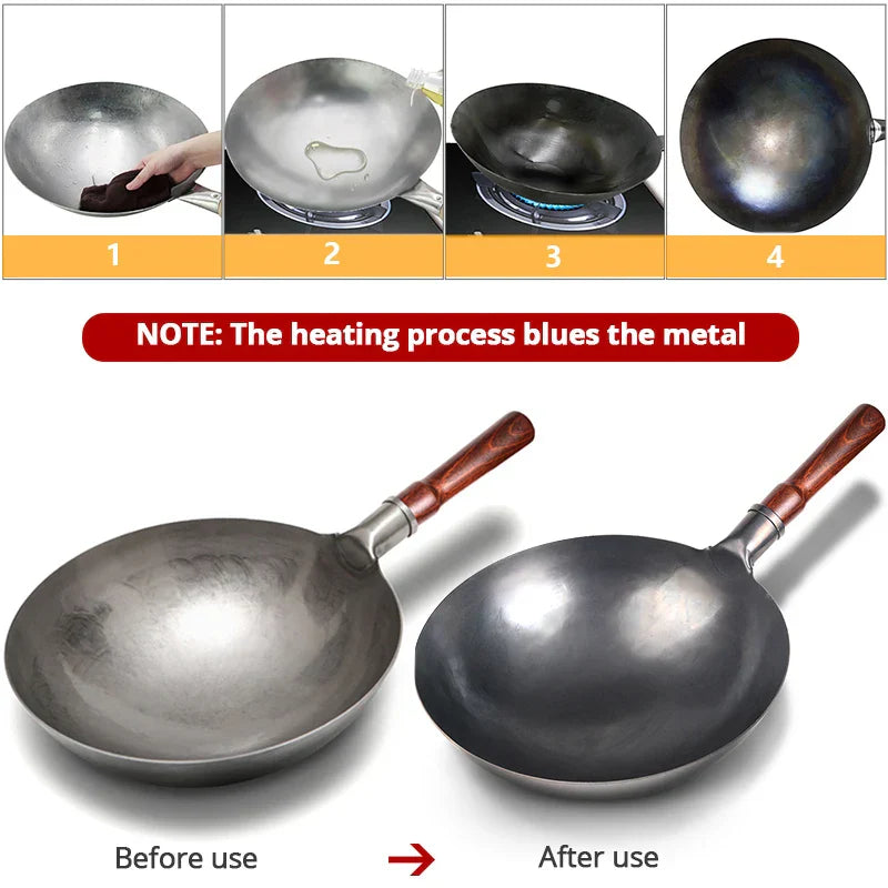 No-Coating Non-Stick Iron Wok