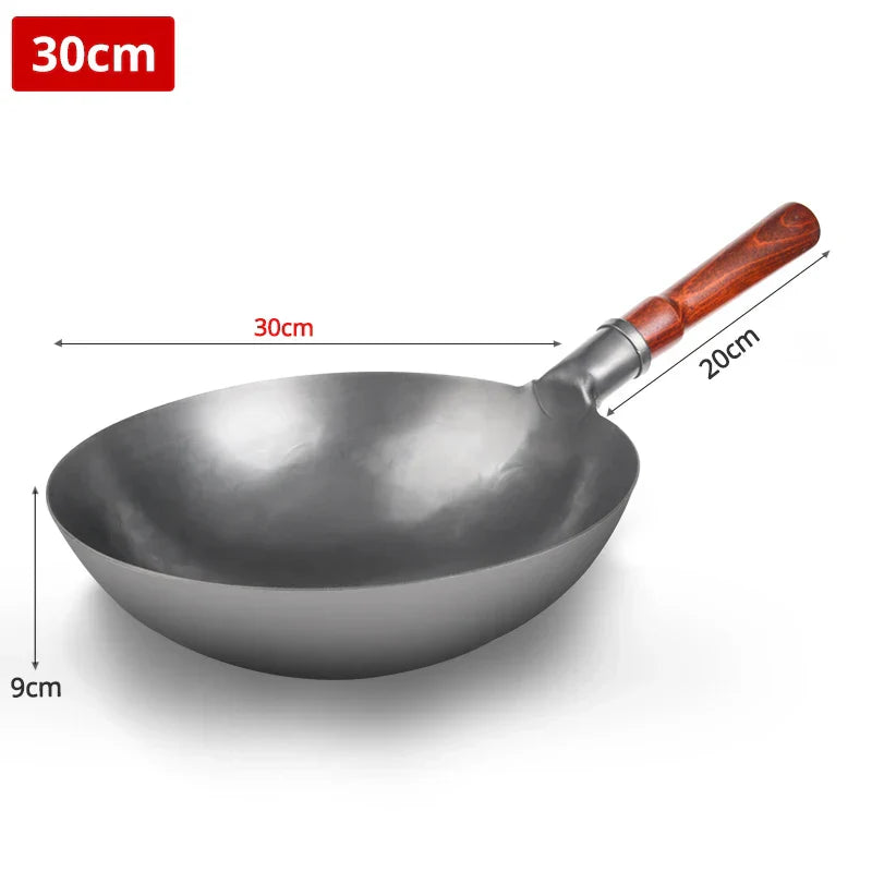 Non-Coated Iron Wok Pan