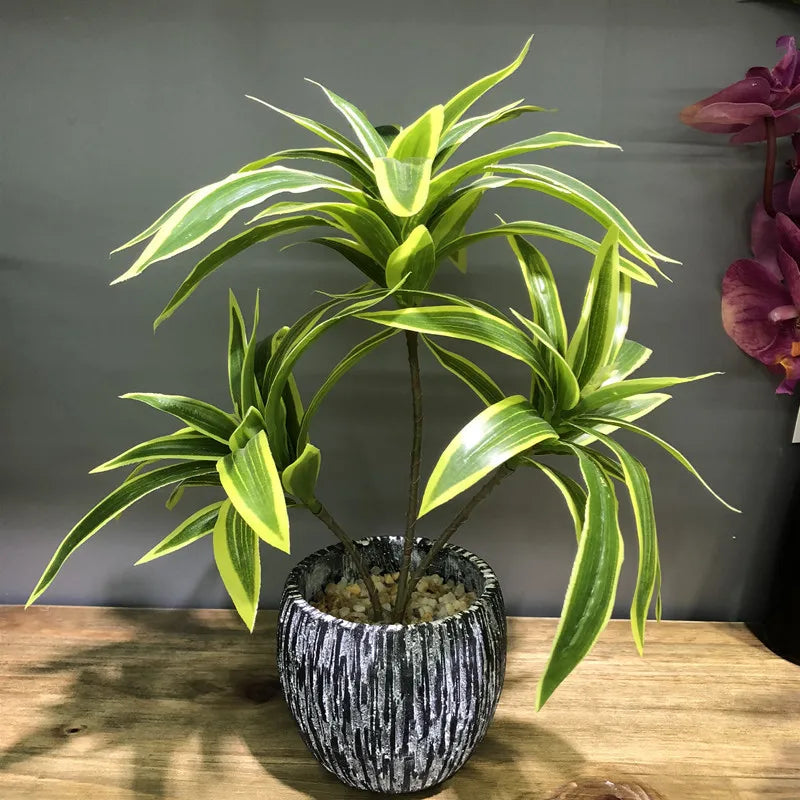 Artificial Bamboo Monstera Decor