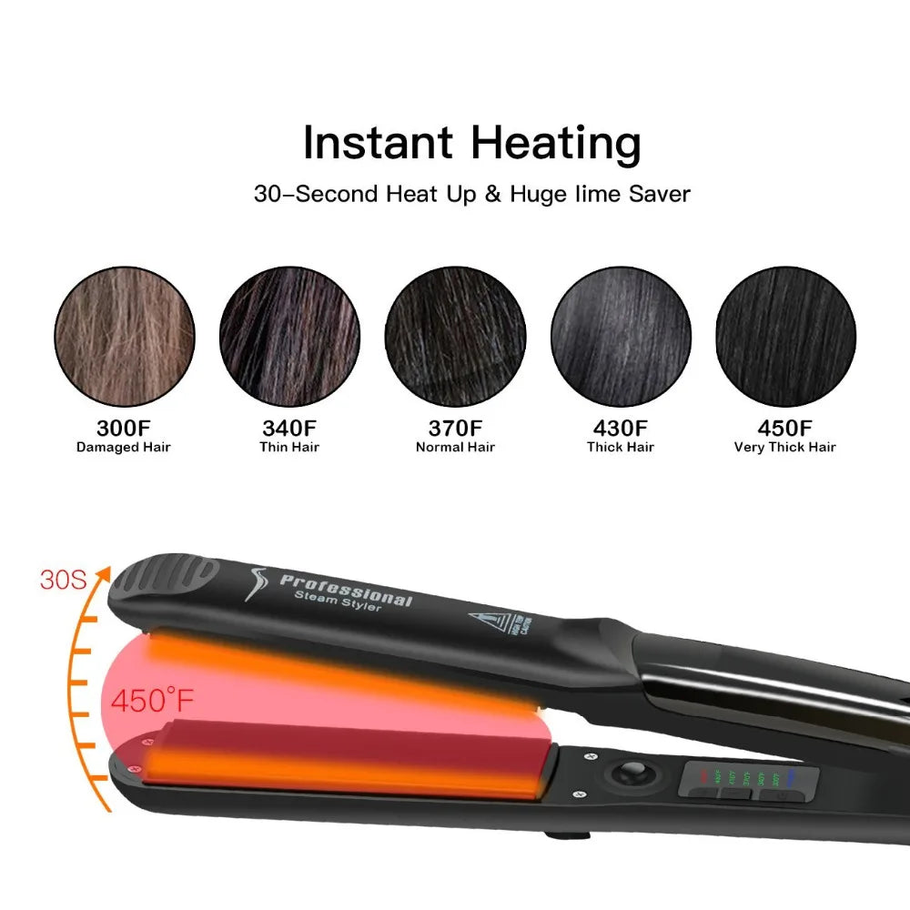 Steam Ceramic Hair Straightener