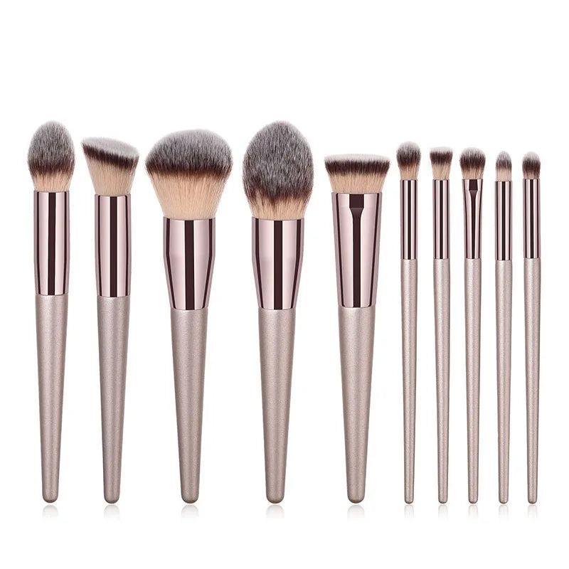 Luxury Hot Champagne Makeup Brush Set