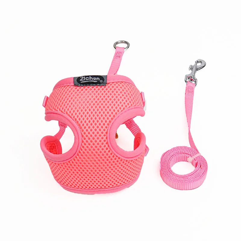 miss doggy Soft Mesh Dog Harness Set