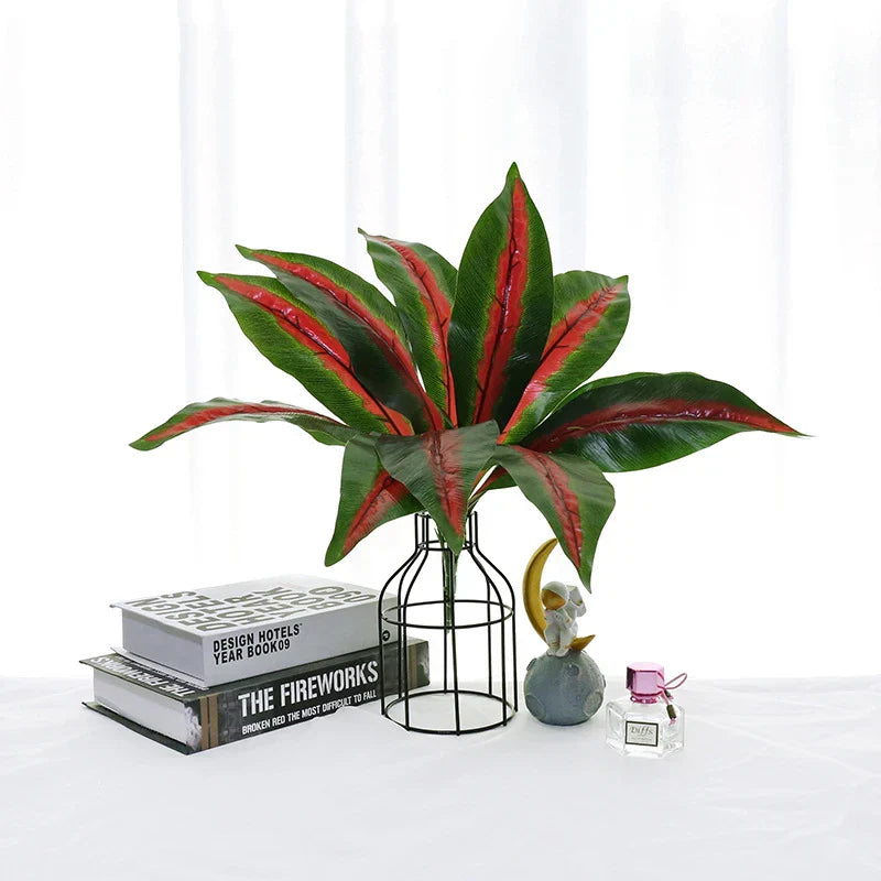 Artificial Bamboo Monstera Decor