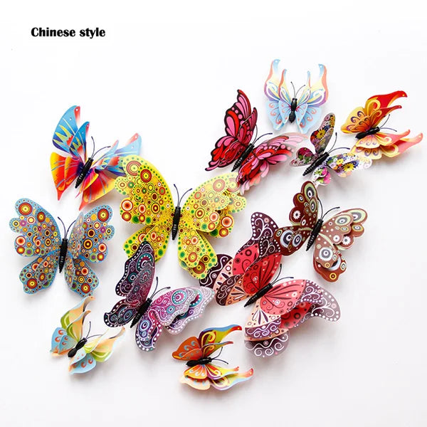 3D Butterfly Wall Stickers Set