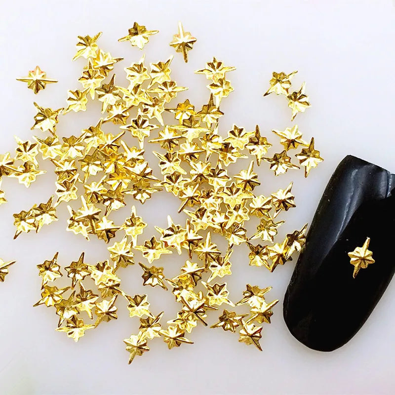 Metallic 3D Nail Art Studs