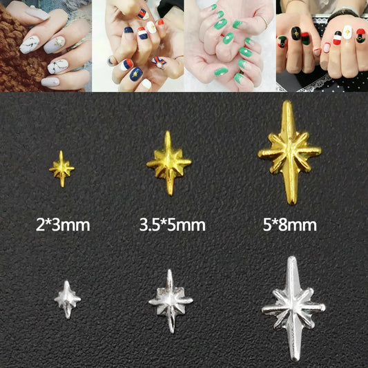 Metallic 3D Nail Art Studs