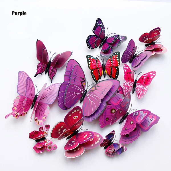 3D Butterfly Wall Stickers Set