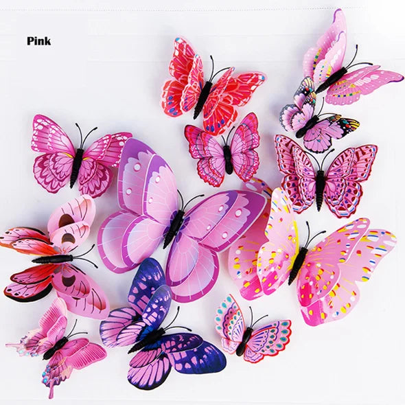 3D Butterfly Wall Stickers Set