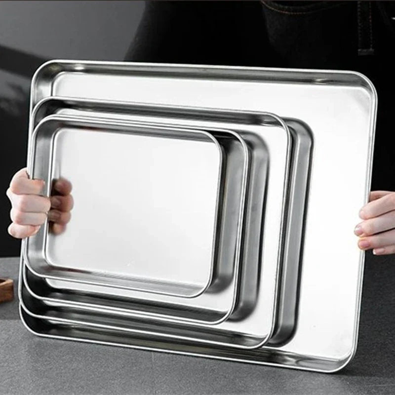 Kitchen Stainless Dinnerware Plate