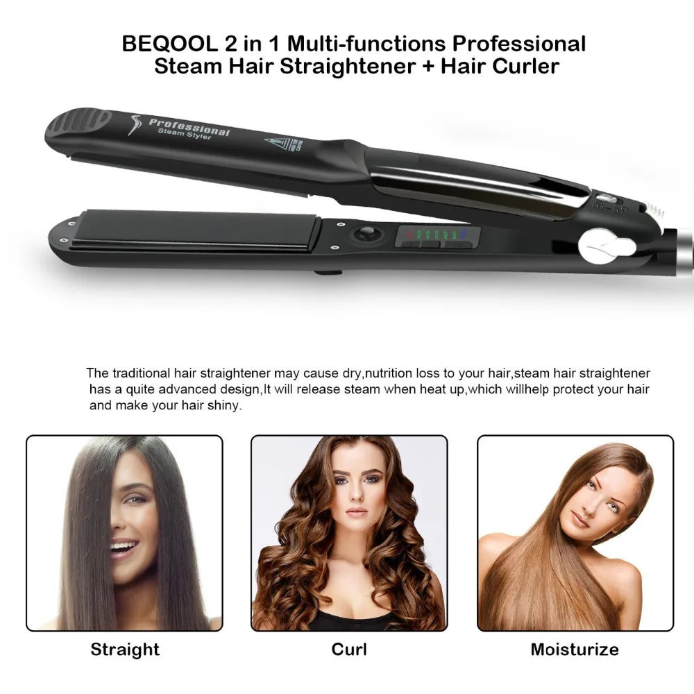 Steam Ceramic Hair Straightener