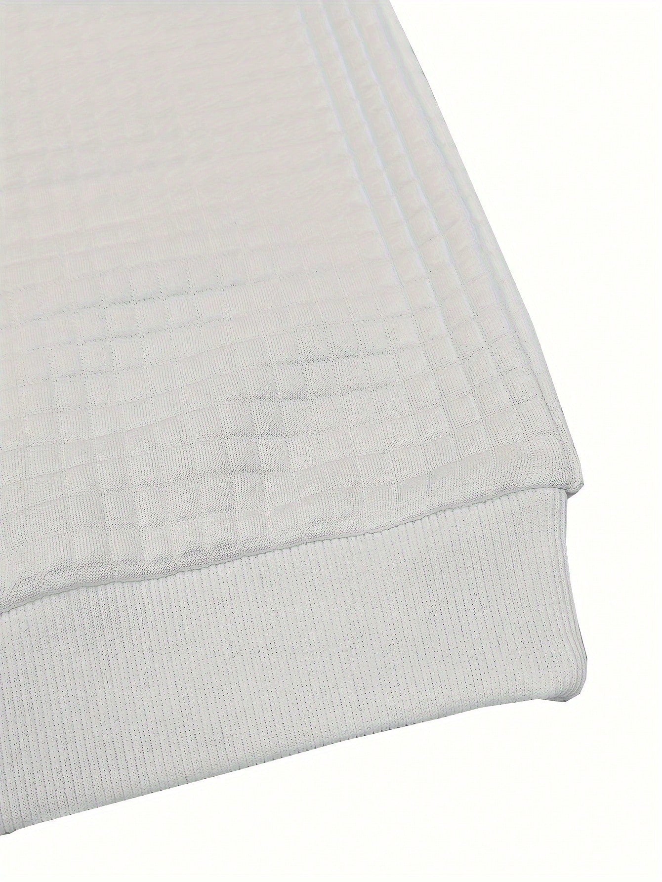 Happy Christmas Printed Casual Sports Waffle Knit Sweatshirt