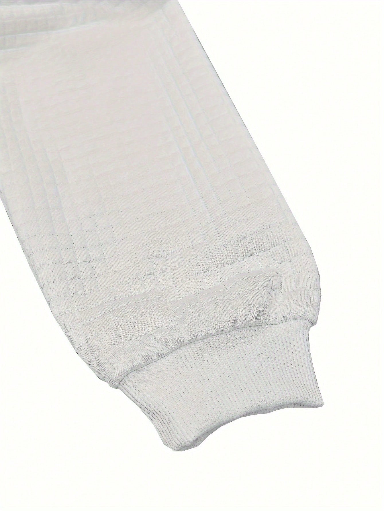 Happy Christmas Printed Casual Sports Waffle Knit Sweatshirt