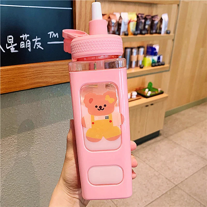 Kids BPA Free Water Bottle With Straw