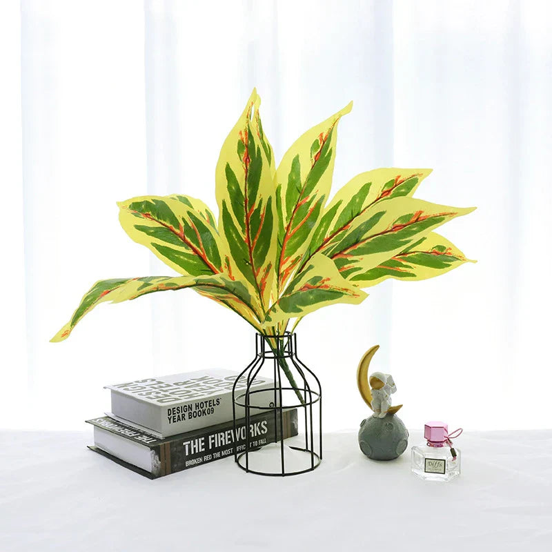 Artificial Bamboo Monstera Decor