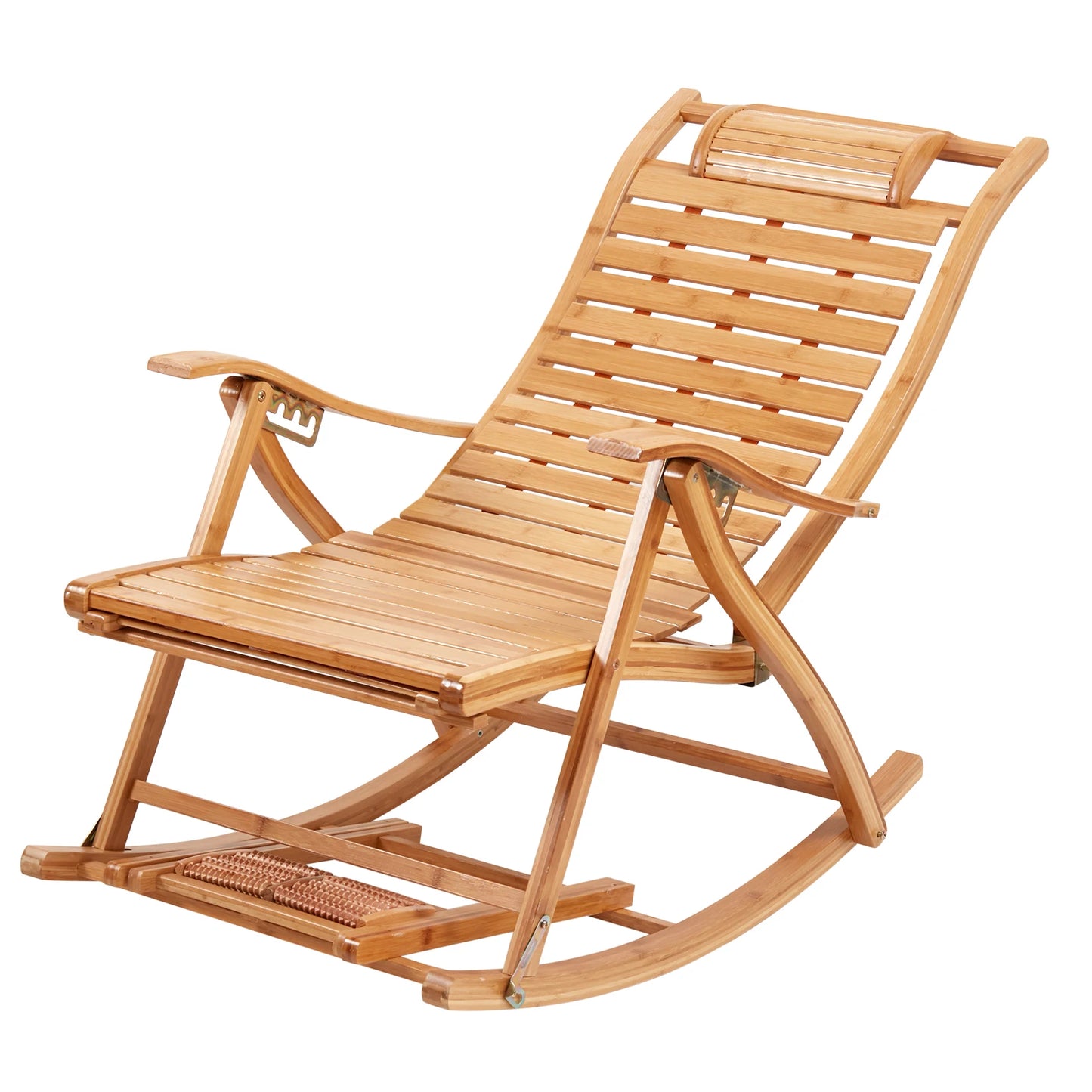 Heavy Duty Bamboo Rocking Recliner