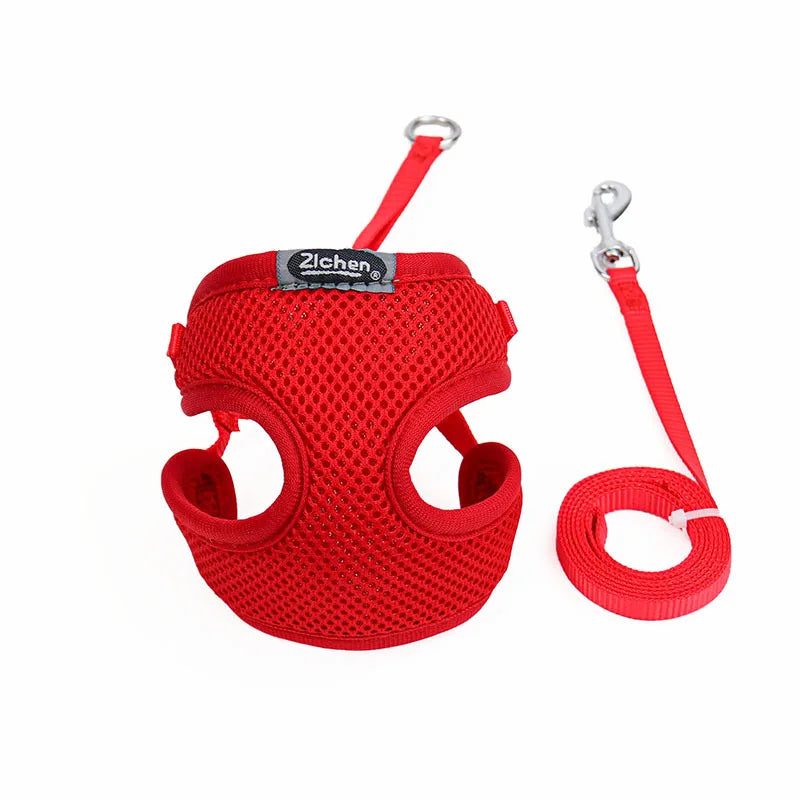 miss doggy Soft Mesh Dog Harness Set