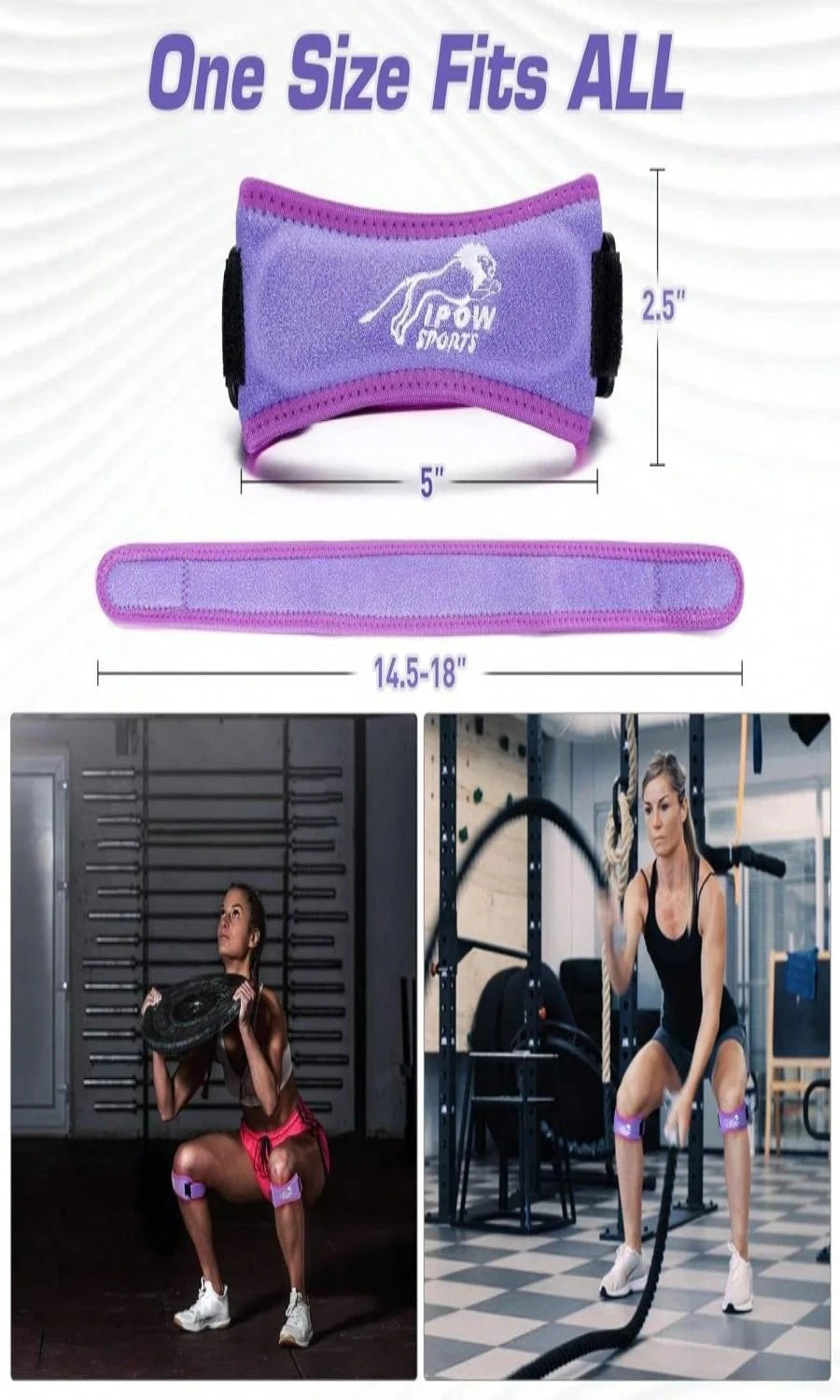 IPOW 2 Pack Knee Straps