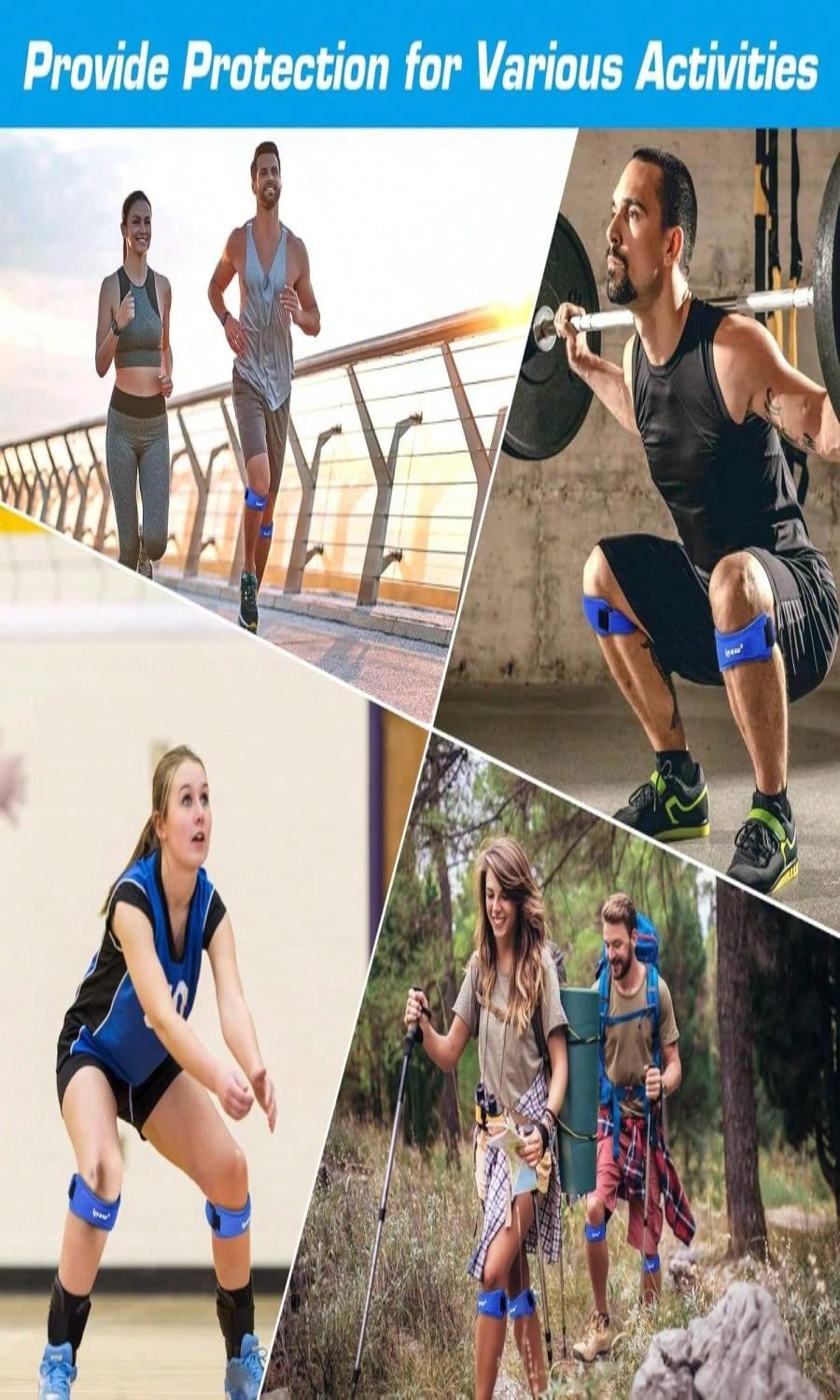 IPOW 2 Pack Knee Straps