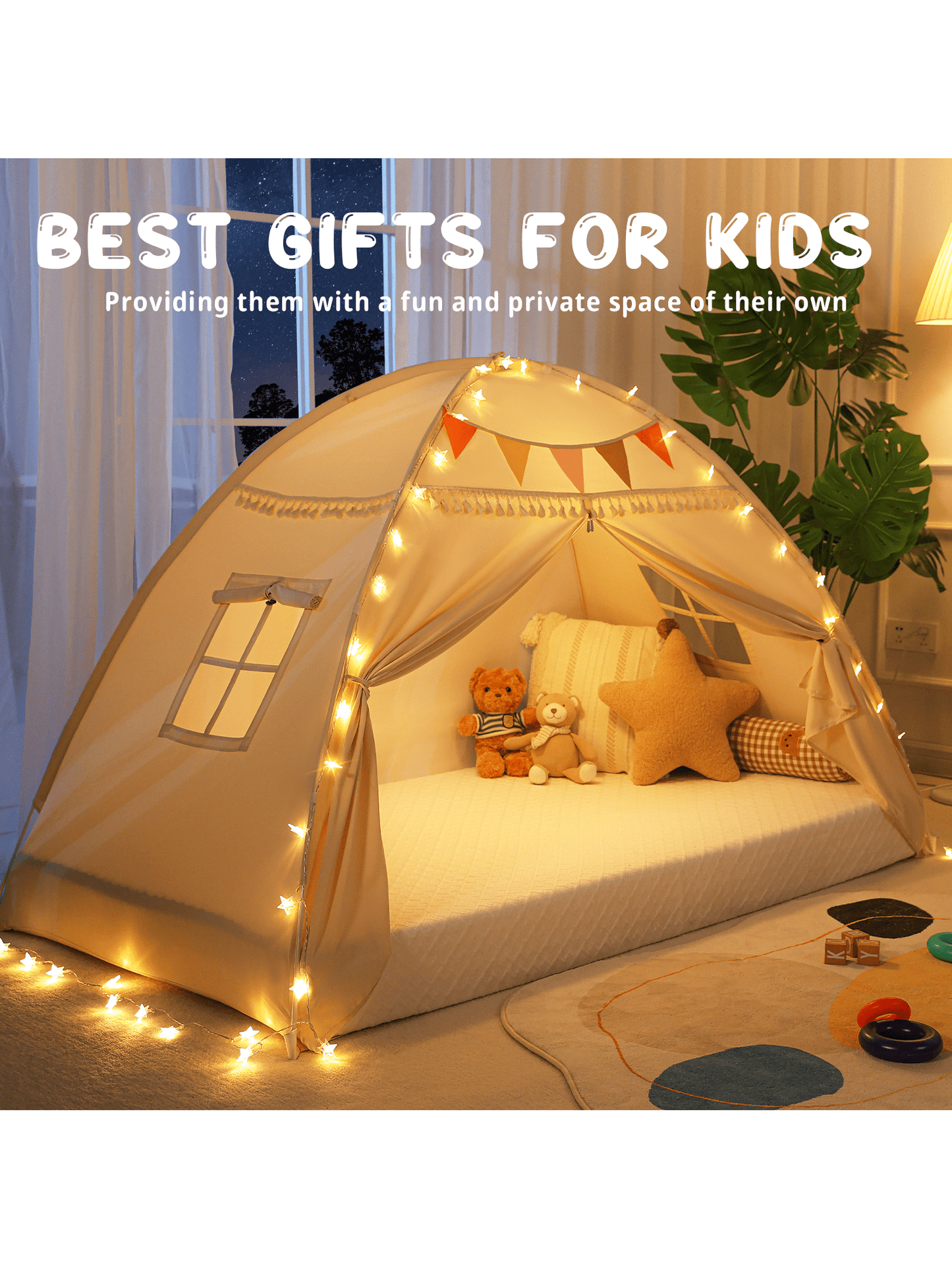Kids Twin Bed Tent Canopy