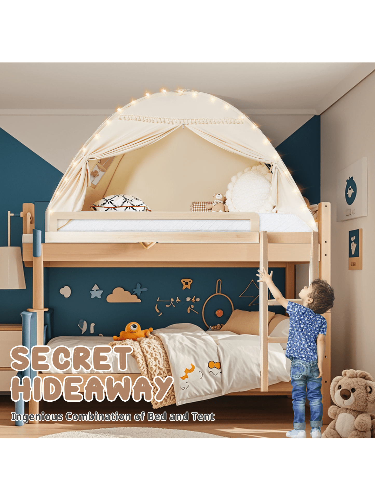 Kids Twin Bed Tent Canopy