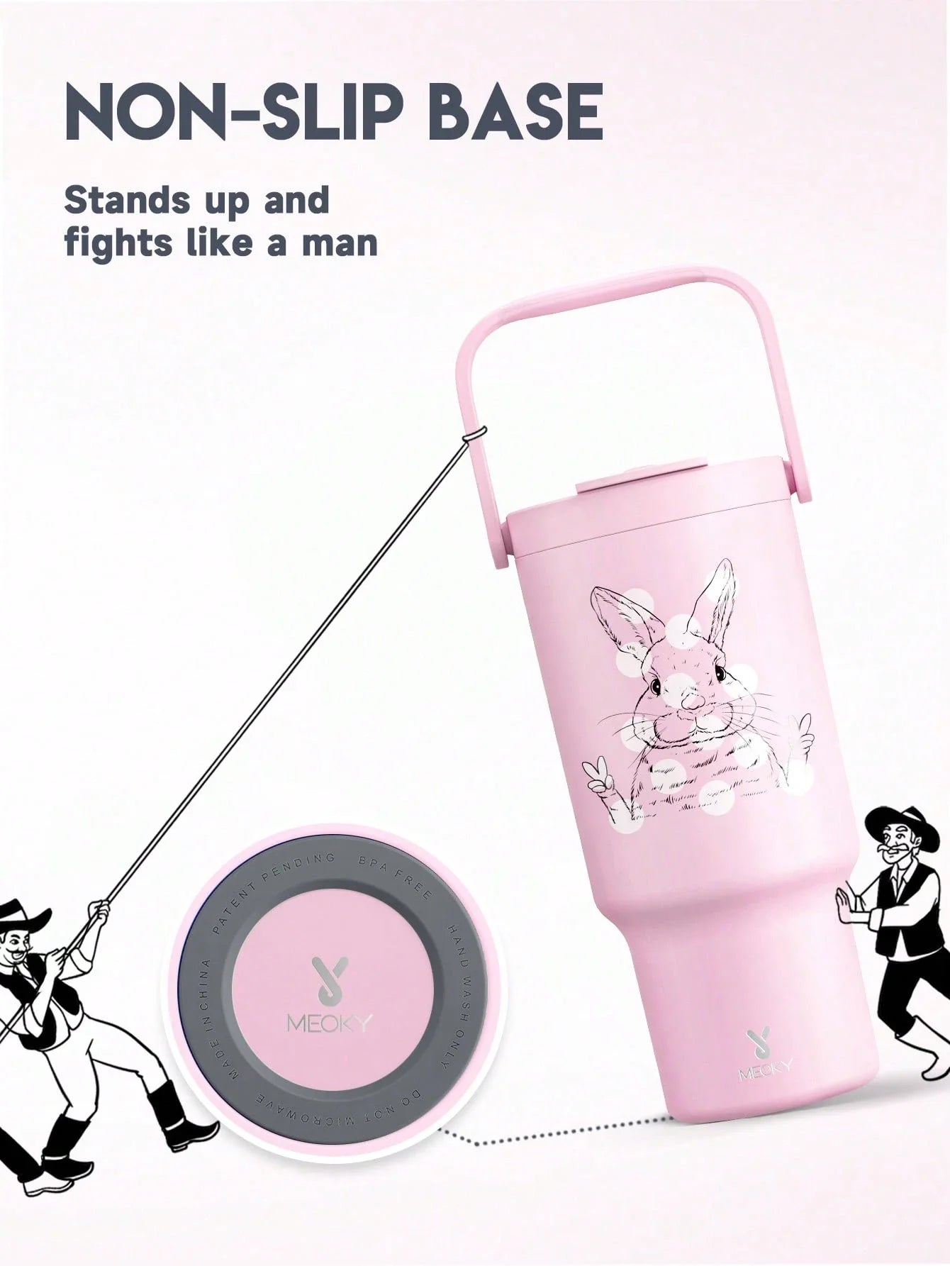 Meoky 32oz Insulated Handle Tumbler