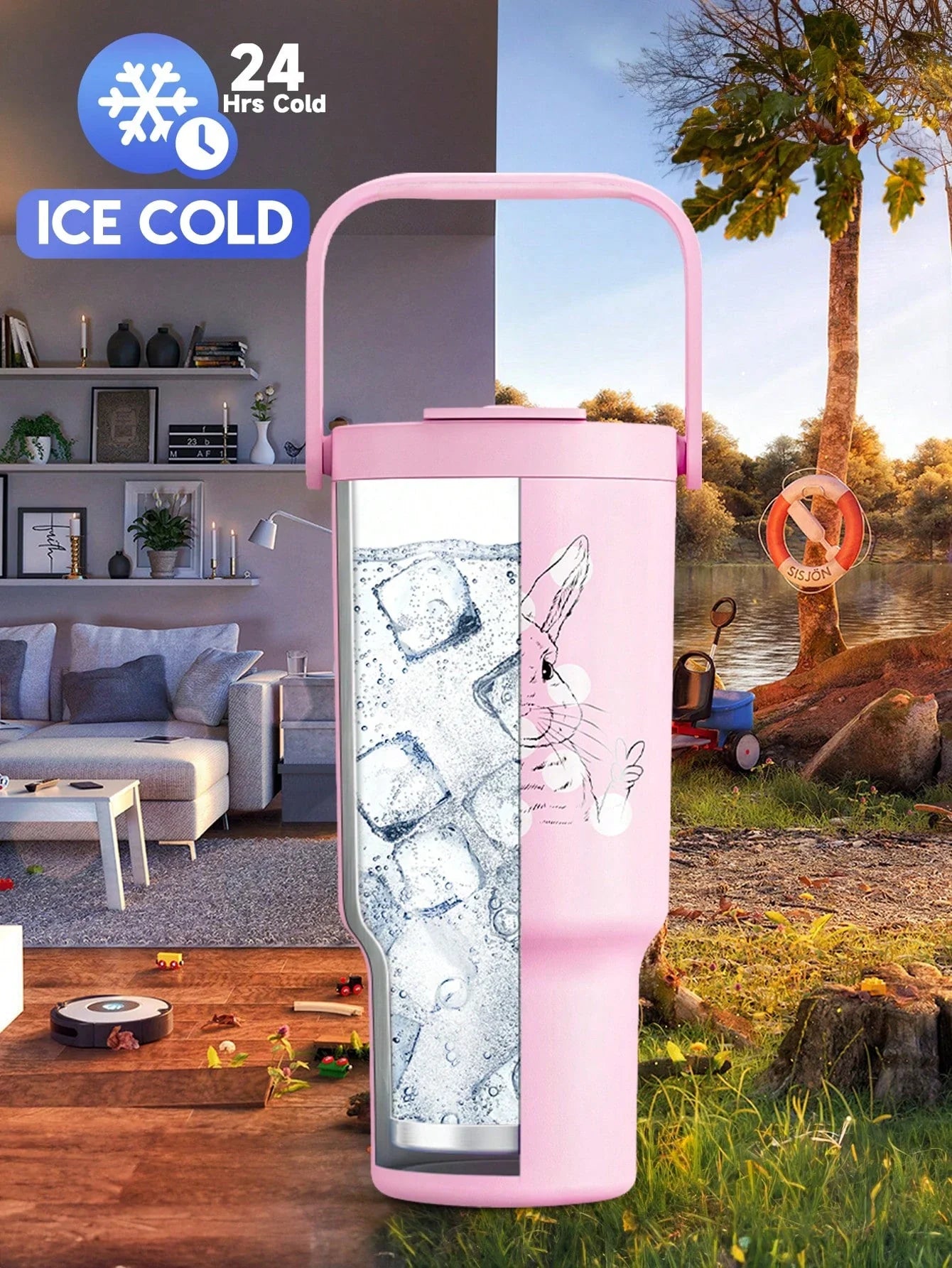 Meoky 32oz Insulated Handle Tumbler