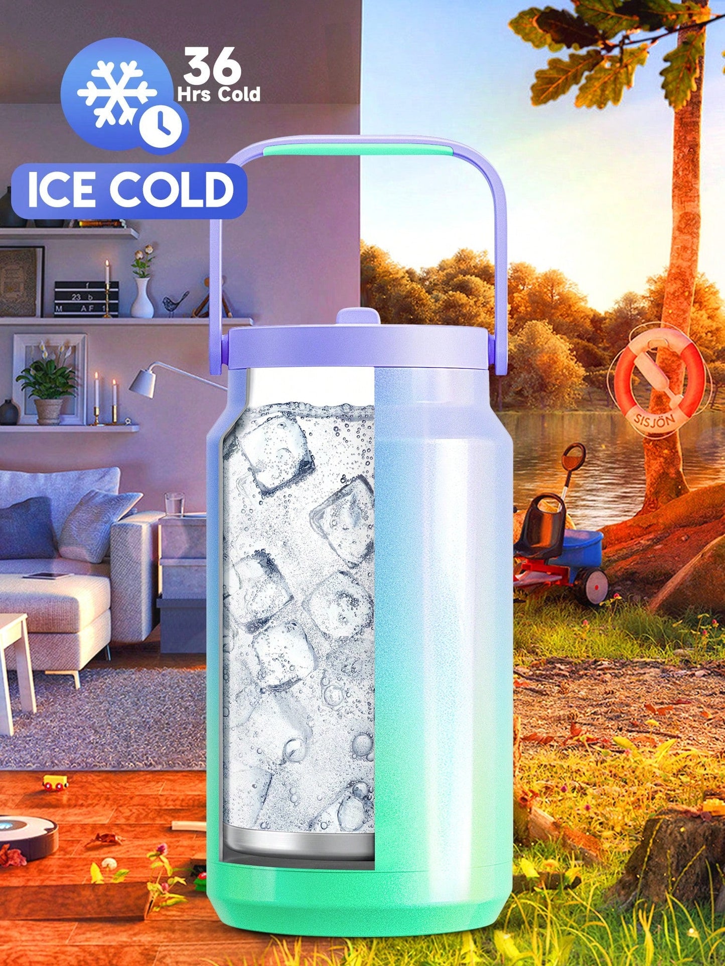 Meoky 50oz Insulated Travel Tumbler