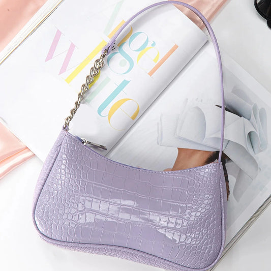 Mini Crocodile Embossed Vegan Tote Bag