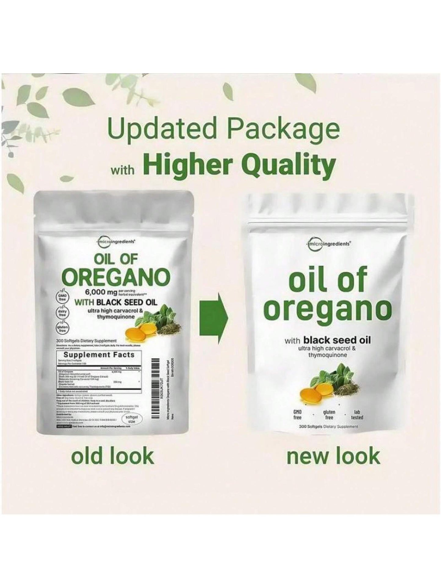 Oregano Black Seed Oil Softgels