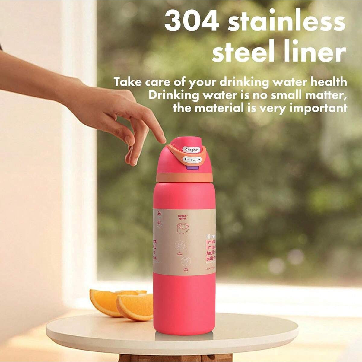 Owala Coral Powder Ice Water bottle