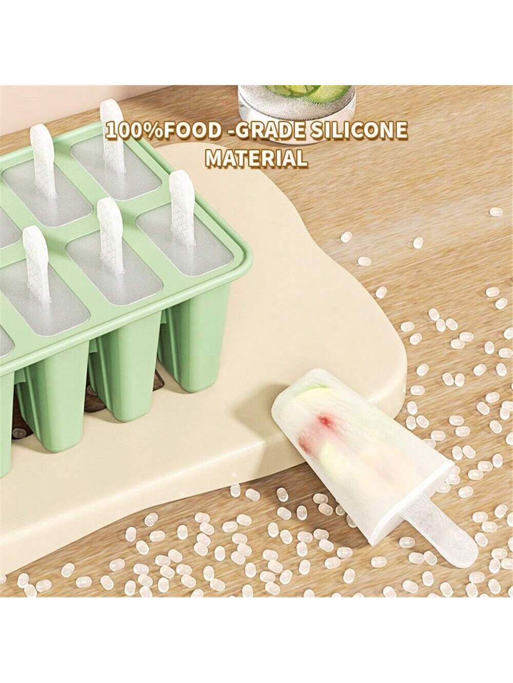 10-Piece Silicone Popsicle Molds
