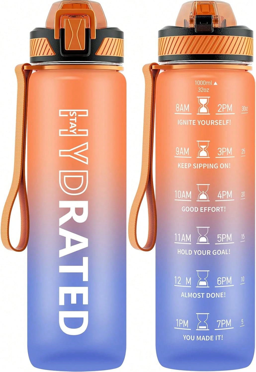QLUR 32oz Motivational Water Bottle