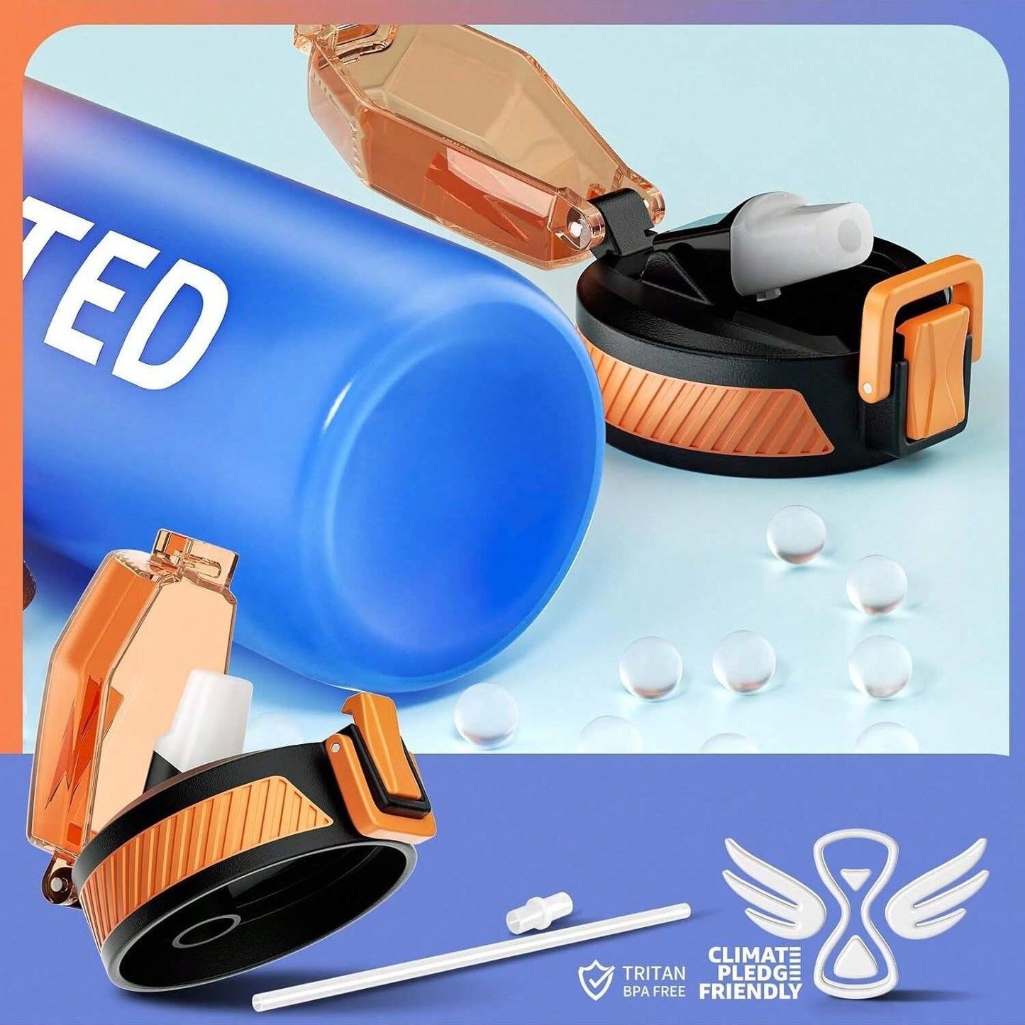 QLUR 32oz Motivational Water Bottle