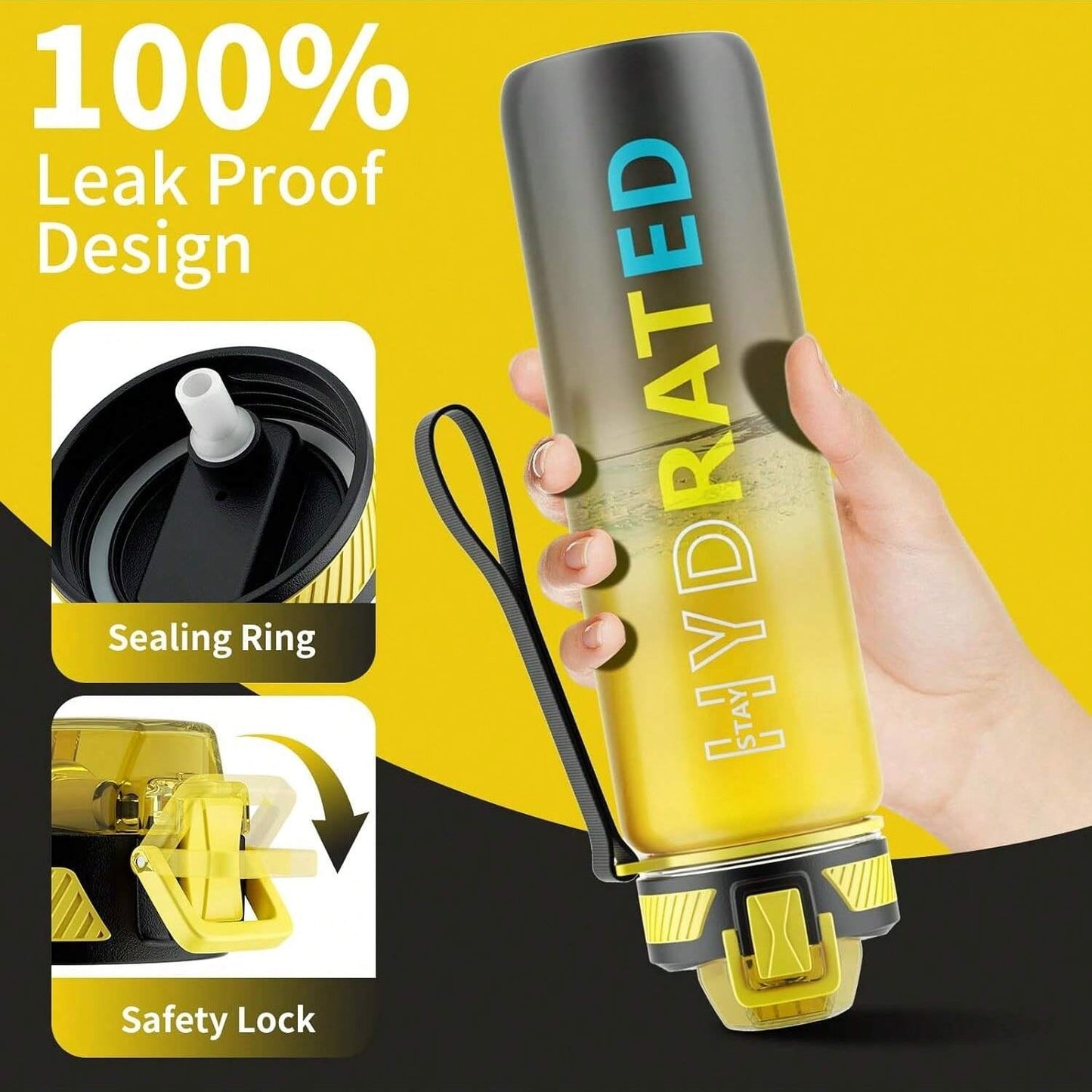 QLUR 32oz Sports Water Bottle