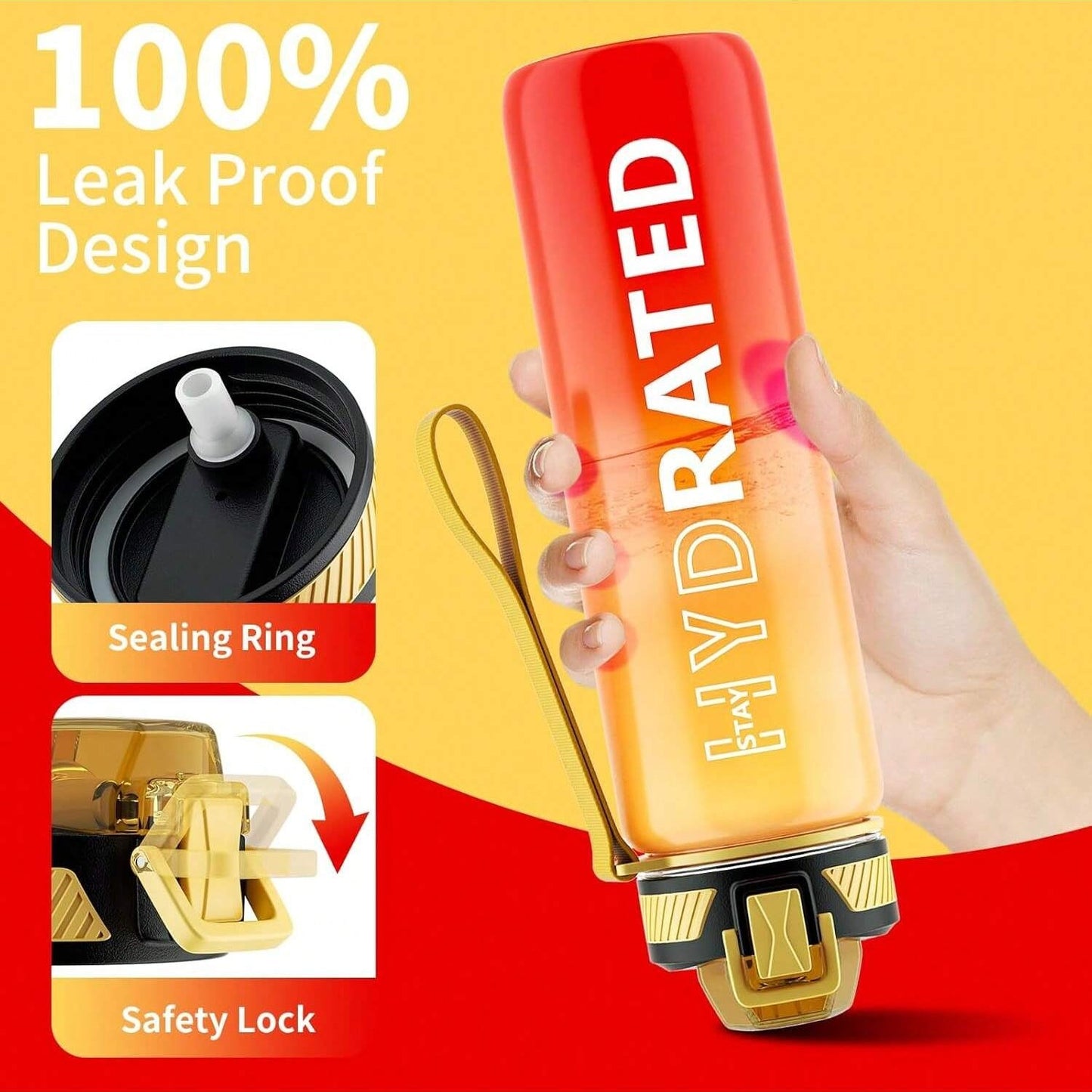 QLUR 32oz Leakproof Fitness Bottle