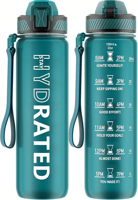 QLUR Water Bottle With Straw - 32oz