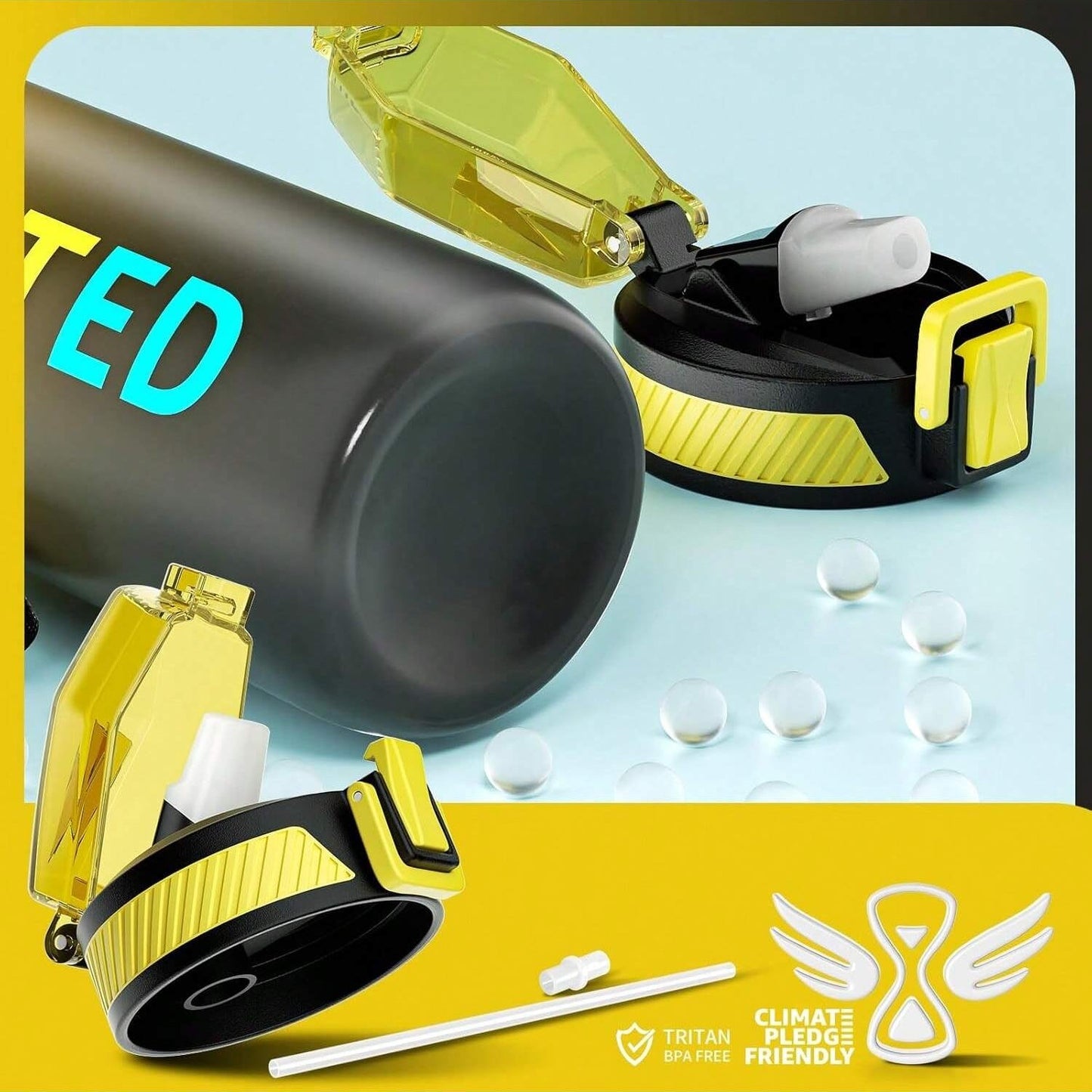 QLUR 32oz Sports Water Bottle