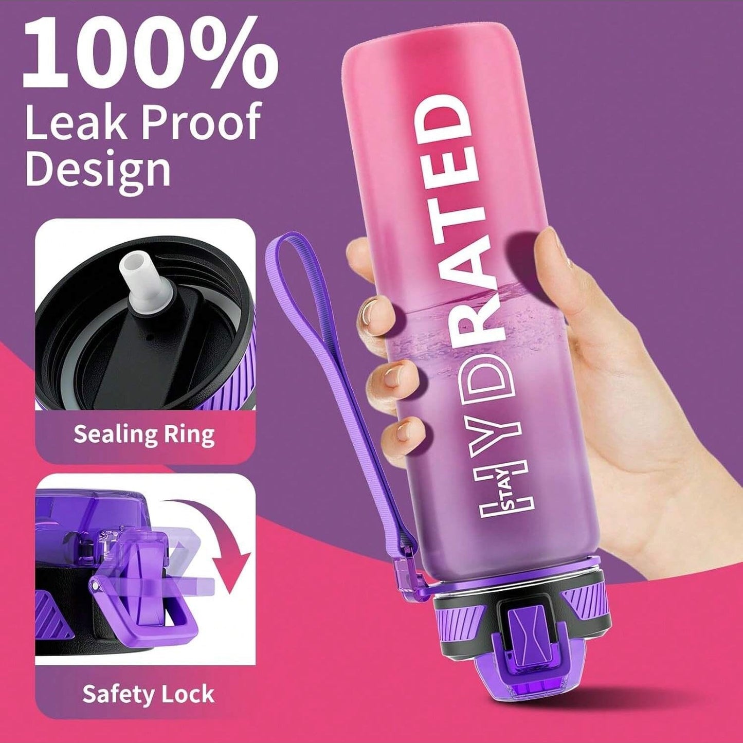 QLUR 32oz Time Marker Bottle