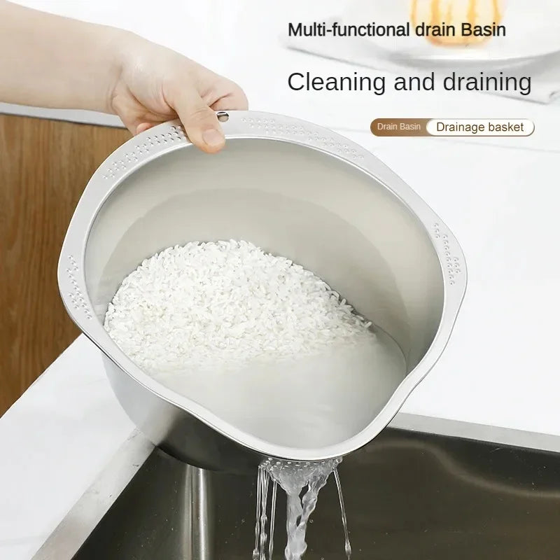 304 Stainless Steel Rice Washer Bowl
