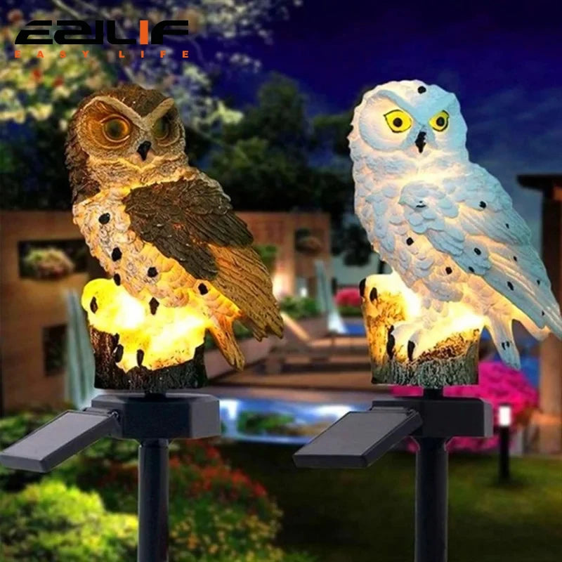Solar Owl Garden Light Lamp