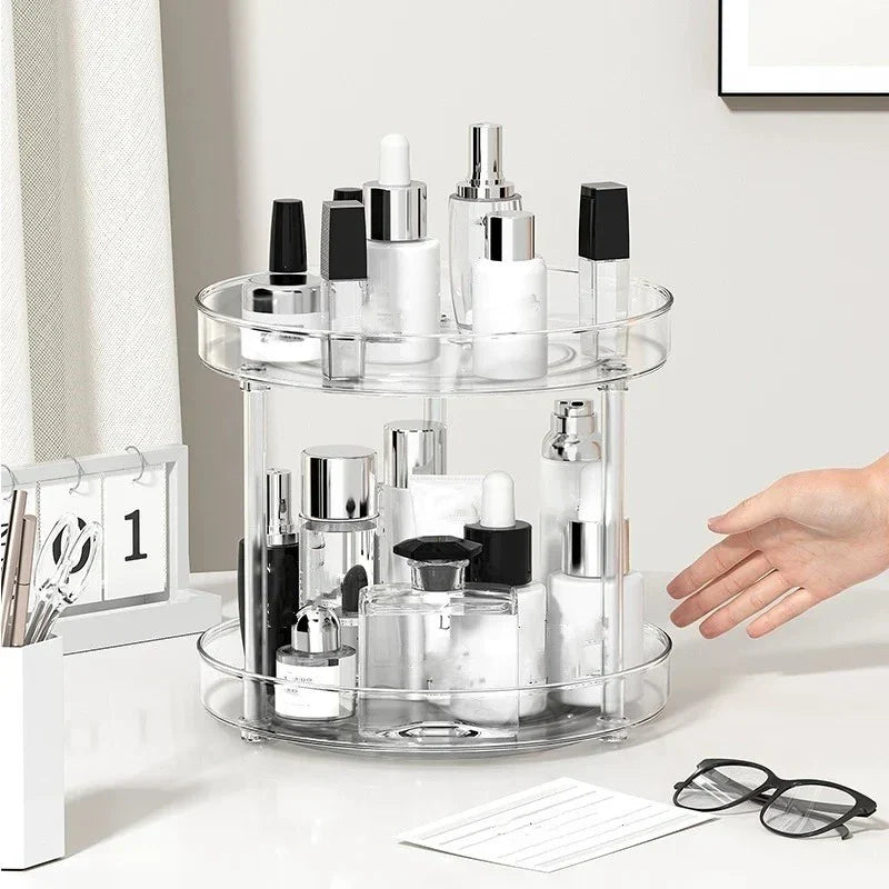 Rotating Multi-Layer Cosmetic Organizer