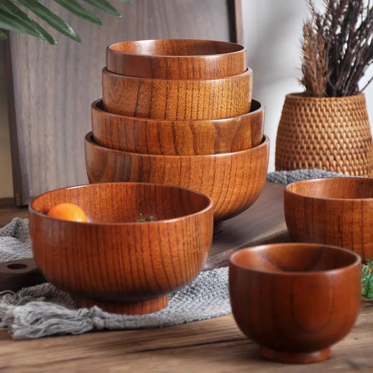 Small Wooden Tableware Bowls