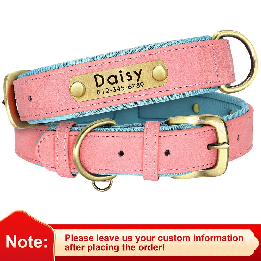Custom PU Leather Dog Collar