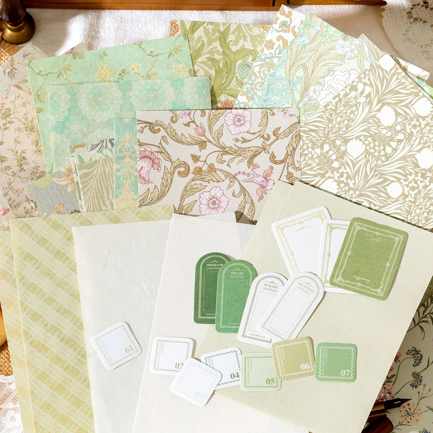 Vintage Floral Scrapbook Paper