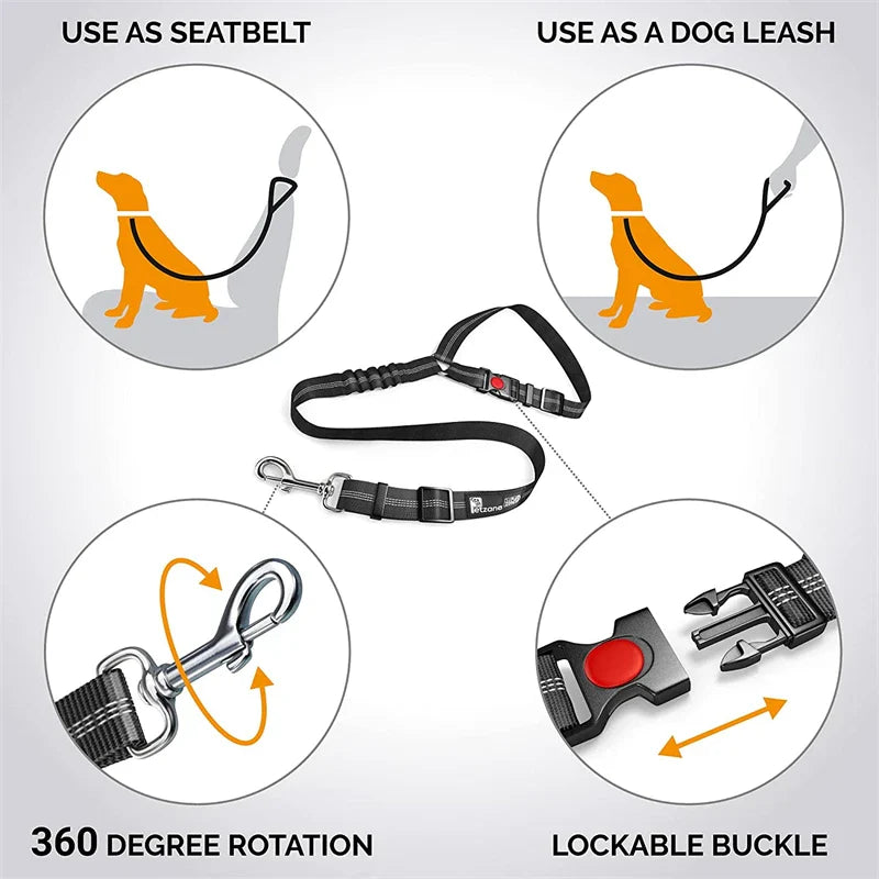 YOUSE Reflective Dog Car Seat Belt