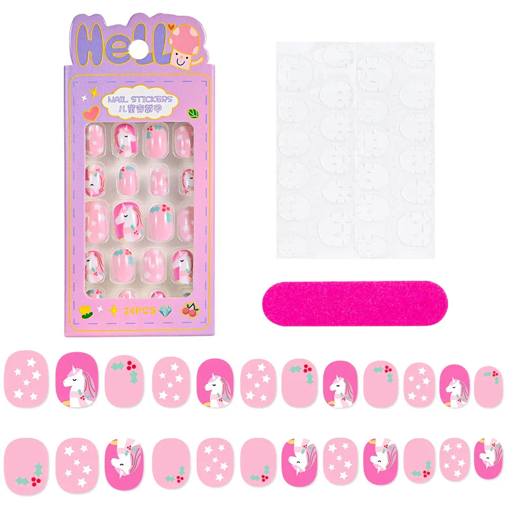 24Pcs Cute Bow Press-On Nails