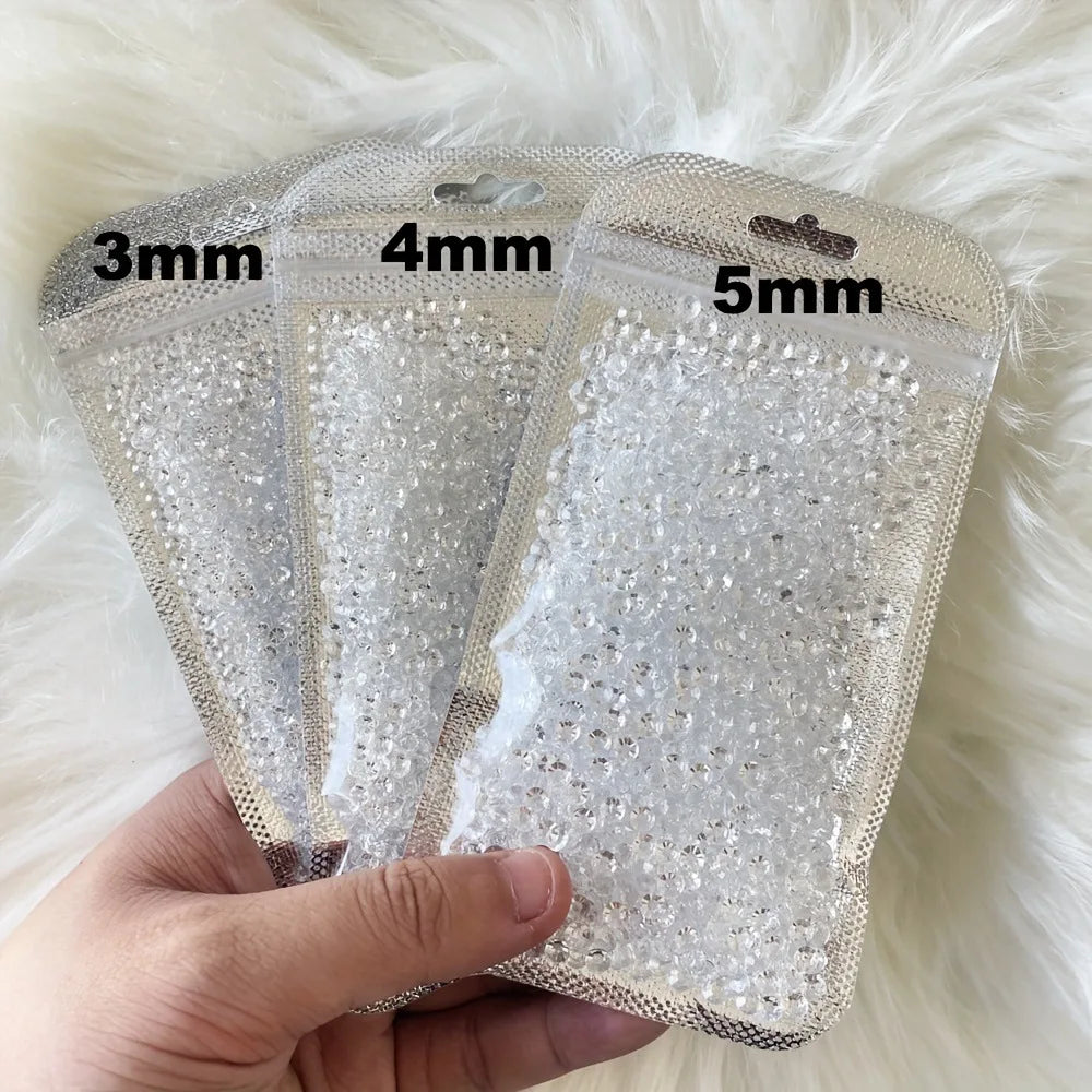 1500Pcs Clear Bubble Nail Beads